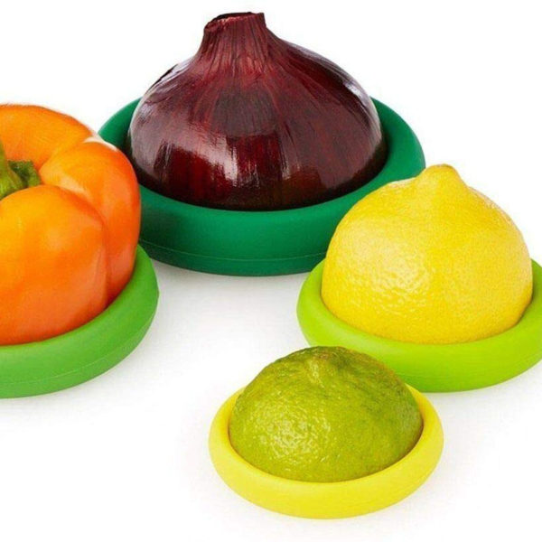 Lot de 4 Capuchons de Conservation pour Pots, Fruits et Légumes