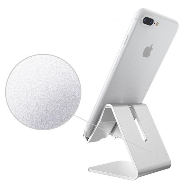 Porte-Smartphone de table en métal | Gris Silver