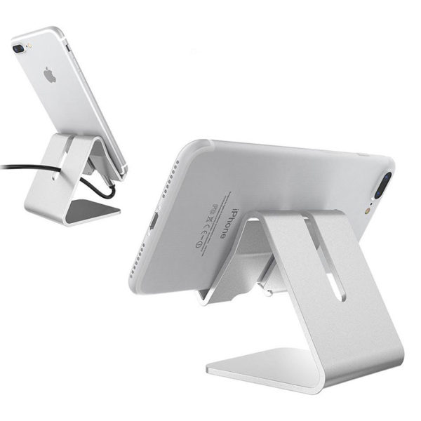 Porte-Smartphone de table en métal | Gris Silver