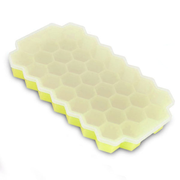 Hexagonal silicone ice cube tray | Yellow