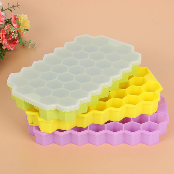 Hexagonal silicone ice cube tray | Blue