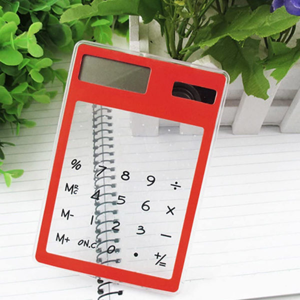 Transparent colored solar calculator | Red