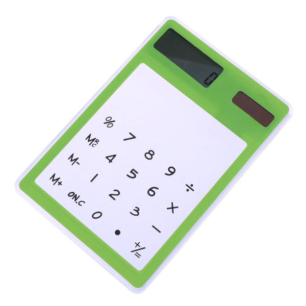 Calculatrice solaire colorée transparente | Vert