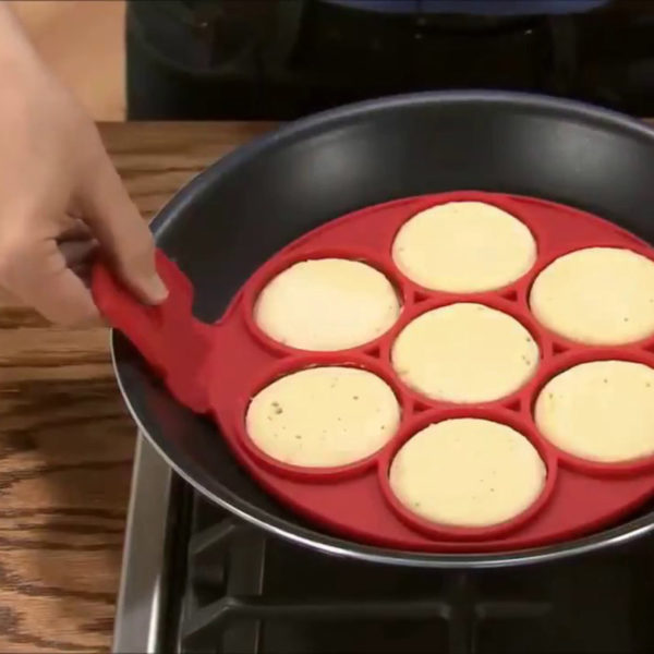 Moule à pancakes en silicone | Rouge