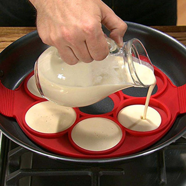 Moule à pancakes en silicone | Rouge