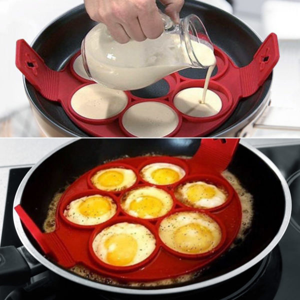 Moule à pancakes en silicone | Rouge