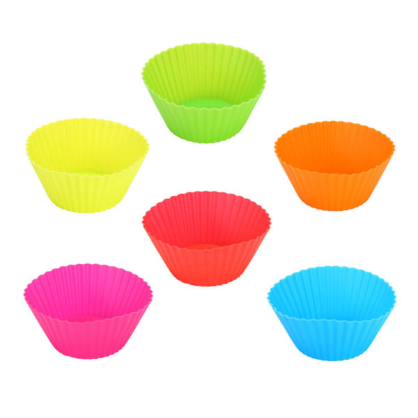 6 Moules en silicone pour Cupcakes