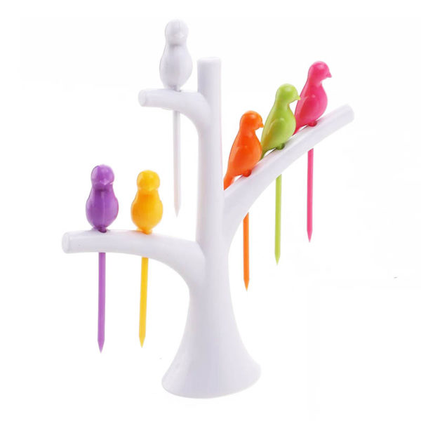 Adorable bird picks for aperitif | White