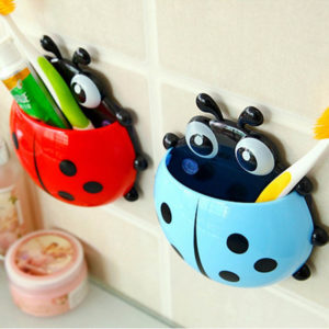 Adorable Ladybug toothbrush holder | Blue