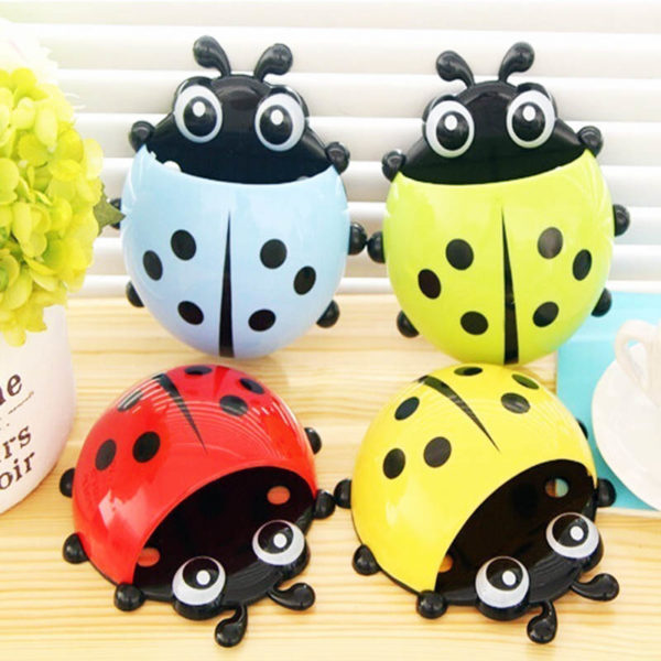 Adorable Ladybug toothbrush holder | Red