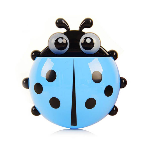 Adorable Ladybug toothbrush holder | Blue