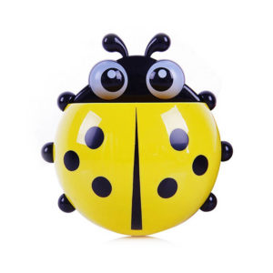 Adorable Ladybug toothbrush holder | Yellow