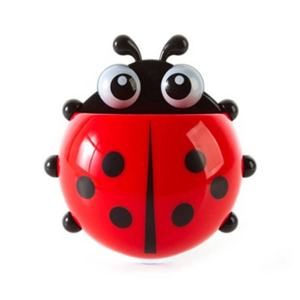 Adorable Ladybug toothbrush holder | Red