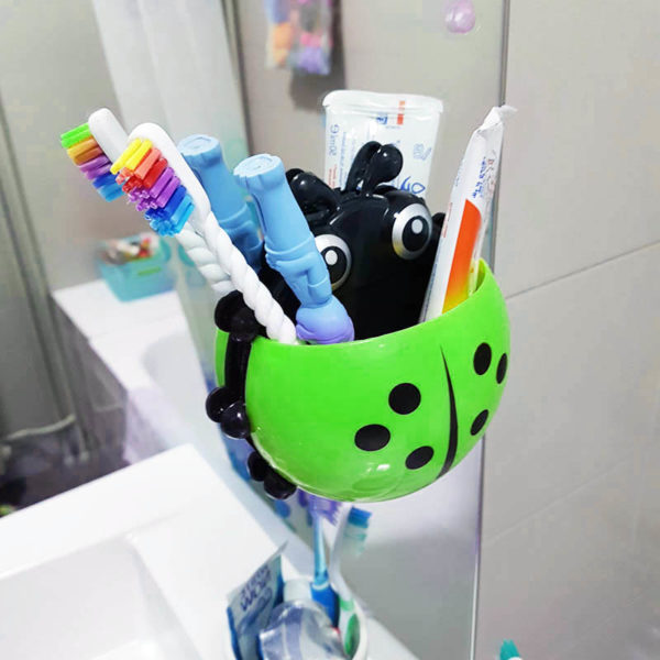 Adorable Ladybug toothbrush holder | Blue