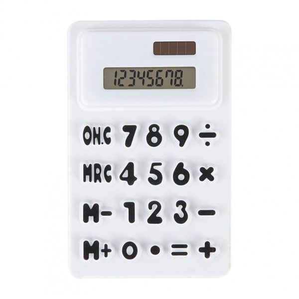 Calculatrice solaire souple | Blanc