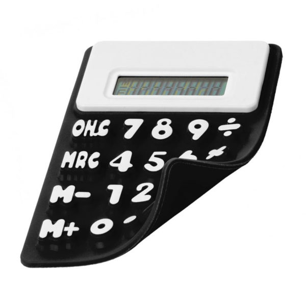 Calculatrice solaire souple | Noir