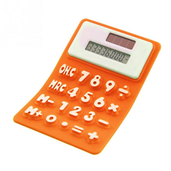 Calculatrice solaire souple | Orange