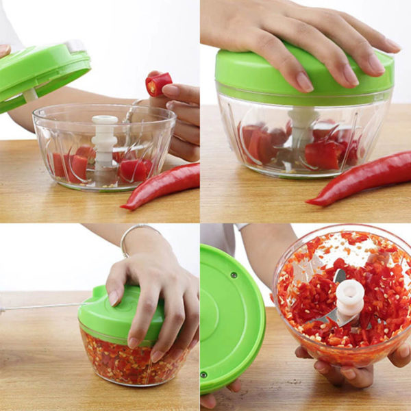 Mini multifunction manual chopper | Green