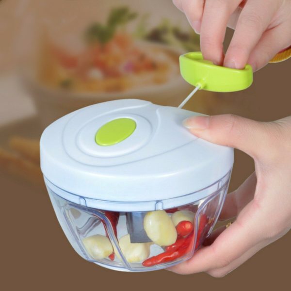 Mini multifunction manual chopper | White