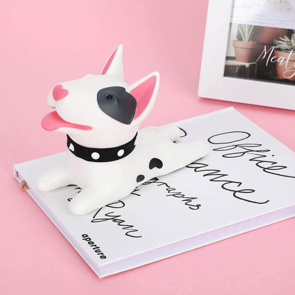 Adorable Dog Door Stopper | White