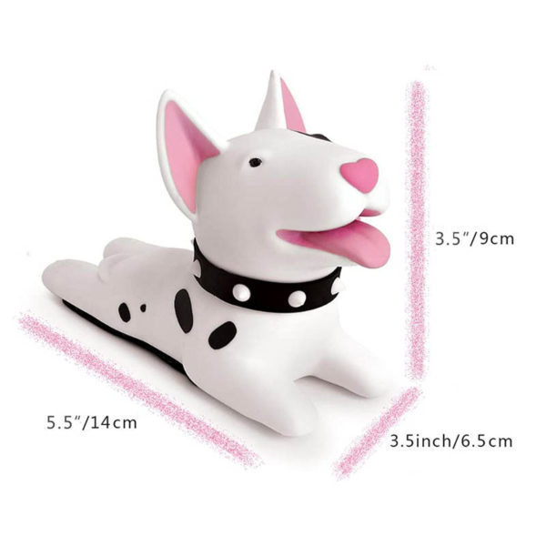 Adorable Dog Door Stopper | White