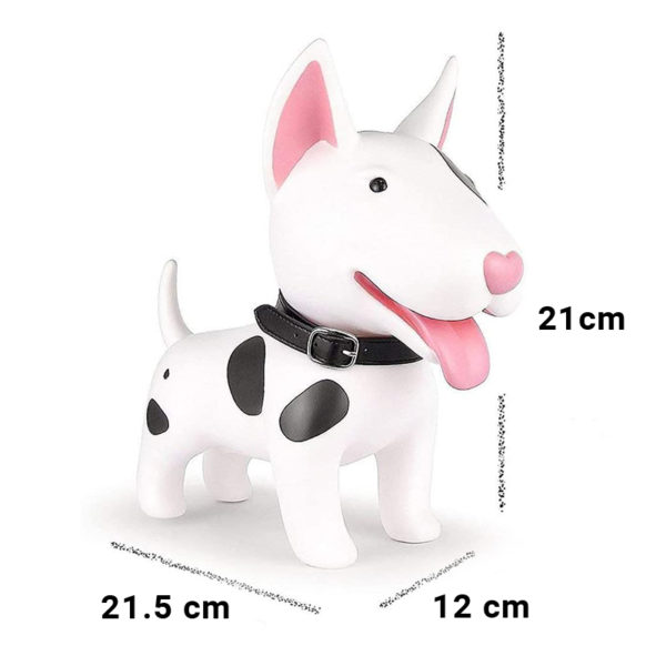 Cute piggy bank dog | White