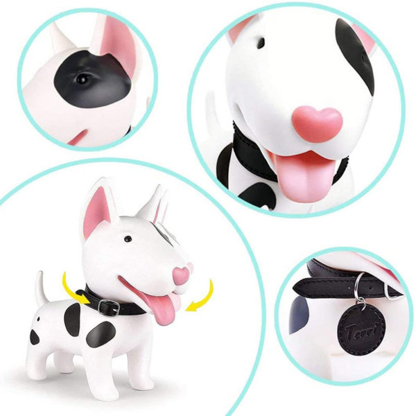 Cute piggy bank dog | White