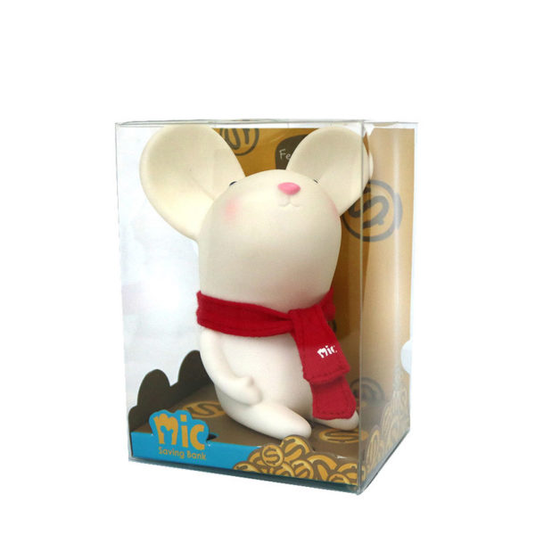 Adorable Mouse Piggy Bank | White