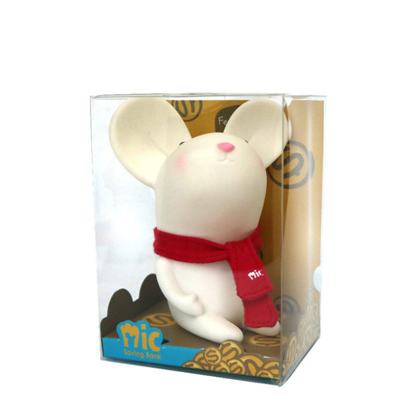 Adorable Souris tirelire | Blanc