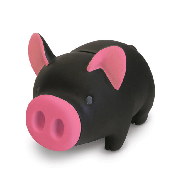 Cute piggy bank | Black