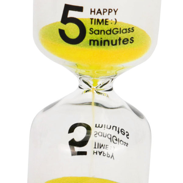 Adorable colored glass hourglass 5 min | Yellow