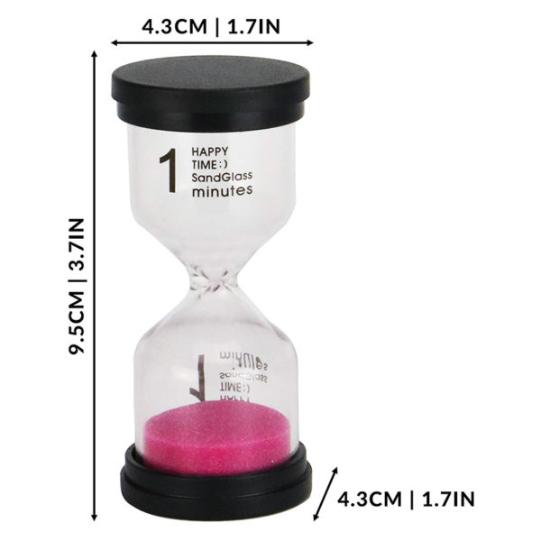 Adorable colored glass hourglass 30 min | Purple