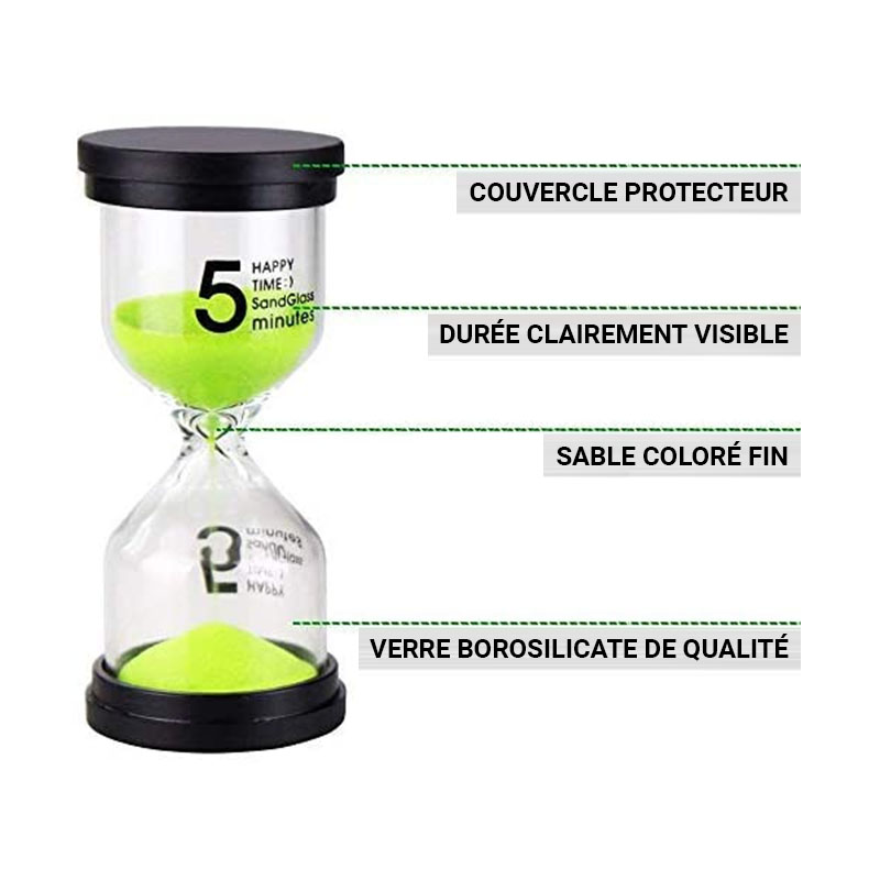 Sablier coloré - 3 minutes