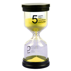 Adorable colored glass hourglass 5 min | Yellow