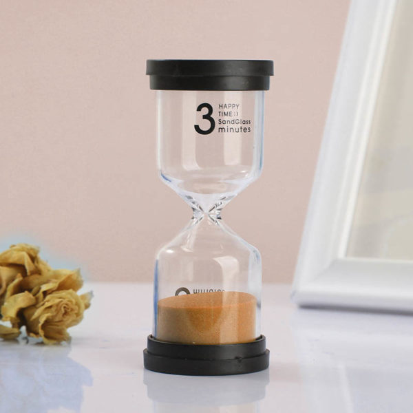 Adorable colored glass hourglass 3 min | Orange