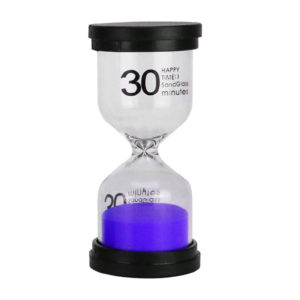 Adorable colored glass hourglass 30 min | Purple