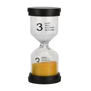 Adorable colored glass hourglass 3 min | Orange