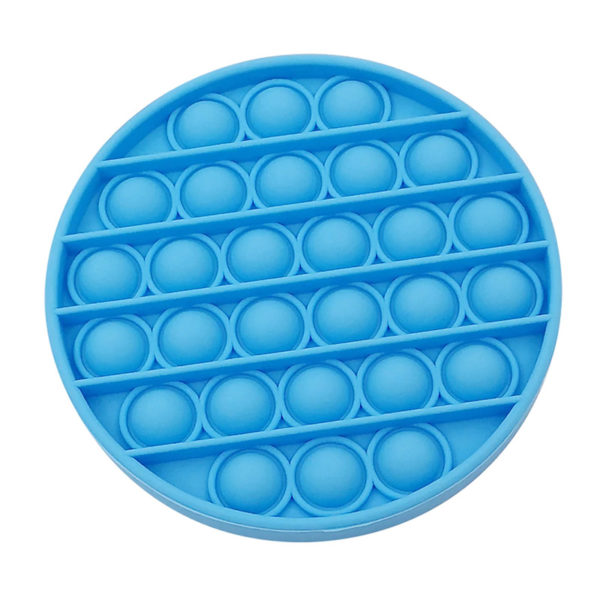 Jeu multifonction ludique “Pop” en silicone rond | Bleu