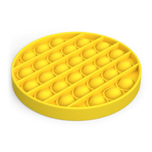 Jeu multifonction ludique “Pop” en silicone rond | Jaune