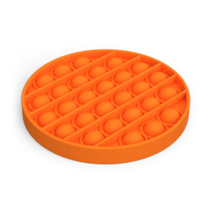 Jeu multifonction ludique “Pop” en silicone rond | Orange