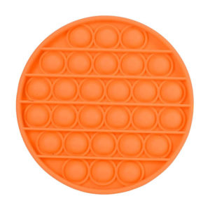 Jeu multifonction ludique “Pop” en silicone rond | Orange