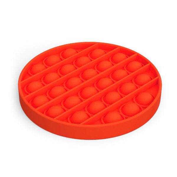 Jeu multifonction ludique “Pop” en silicone rond | Rouge