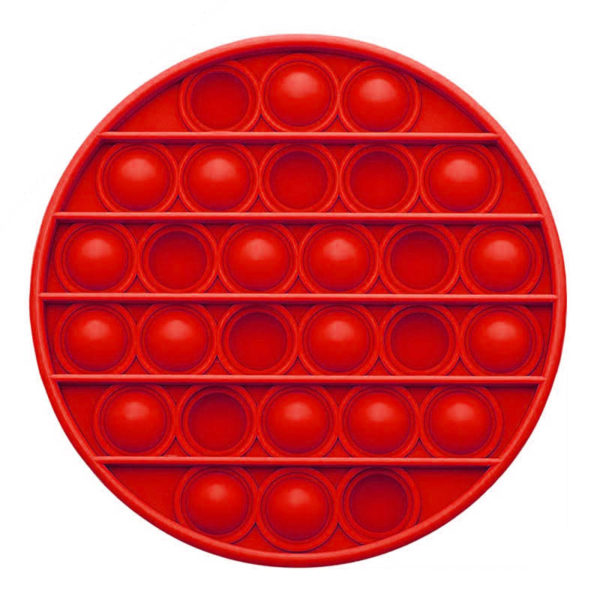 Jeu multifonction ludique “Pop” en silicone rond | Rouge