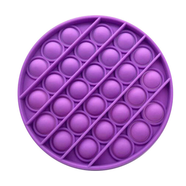 Jeu multifonction ludique “Pop” en silicone rond | Violet