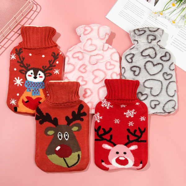 Adorable wool hot water bottle | Pink Deer