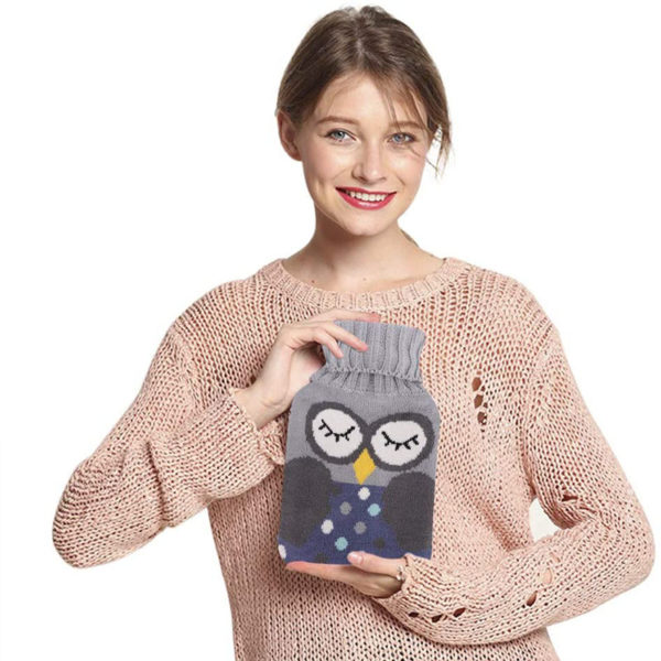 Adorable wool hot water bottle | Owl