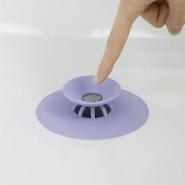 Bouchon d’évier magique en silicone | Violet