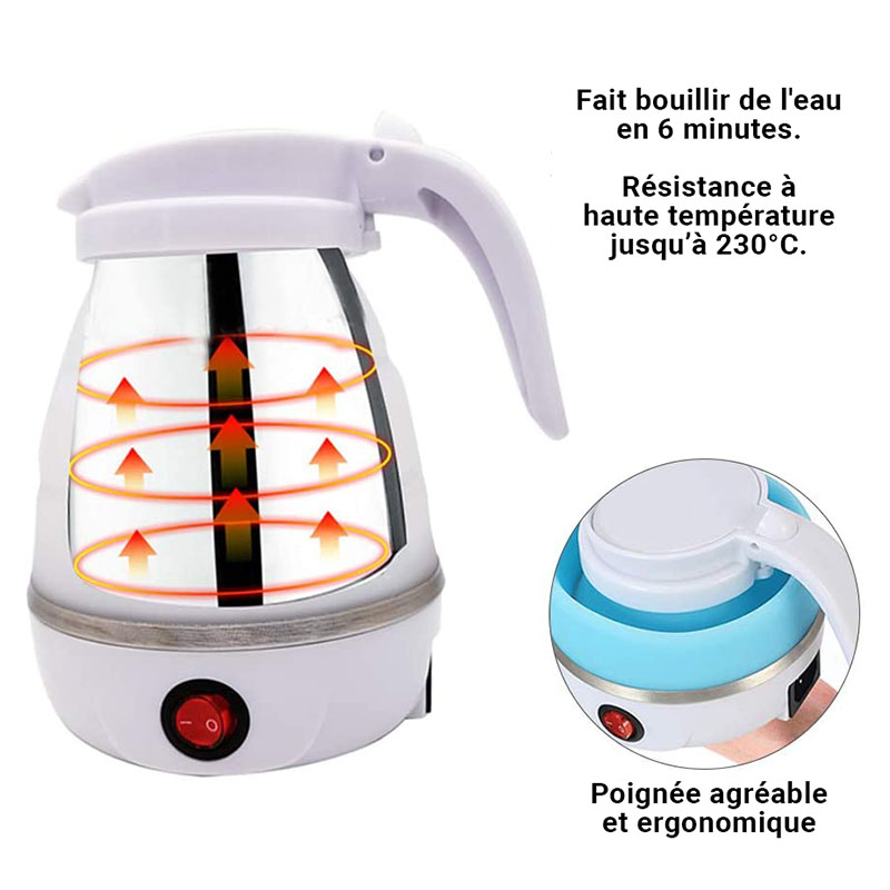 Voyage Accueil Bouilloire Pliante Silicone Bouilloire Portable