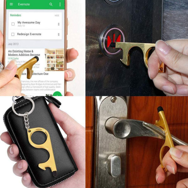 Smart multifunction hygienic key | Brass