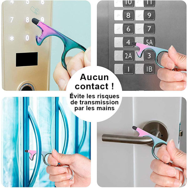 Smart multifunction hygienic key | Brass